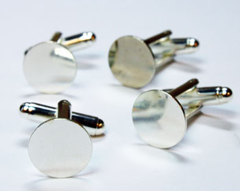 Silver Plated Cufflinks - Click Image to Close