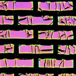 96 Crinklised Brick on Black - Click Image to Close