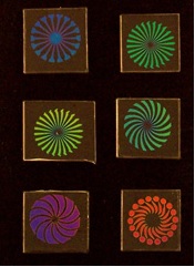 96 Dichroic Pinwheel Designs 1" Pack of 6 - Click Image to Close