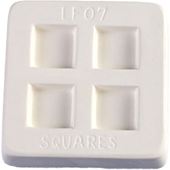 Rounded Squares Glass Casting Mold - 4 x 4 in.