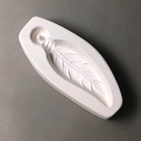 Holey Feather Frit Casting Mold - 6.5 x 3 in.
