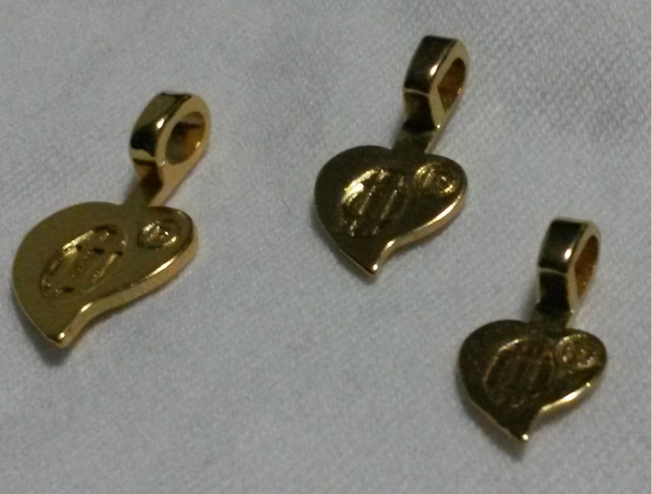 Large Gold Plated Heart Bail Large Gold Plated Heart Bail