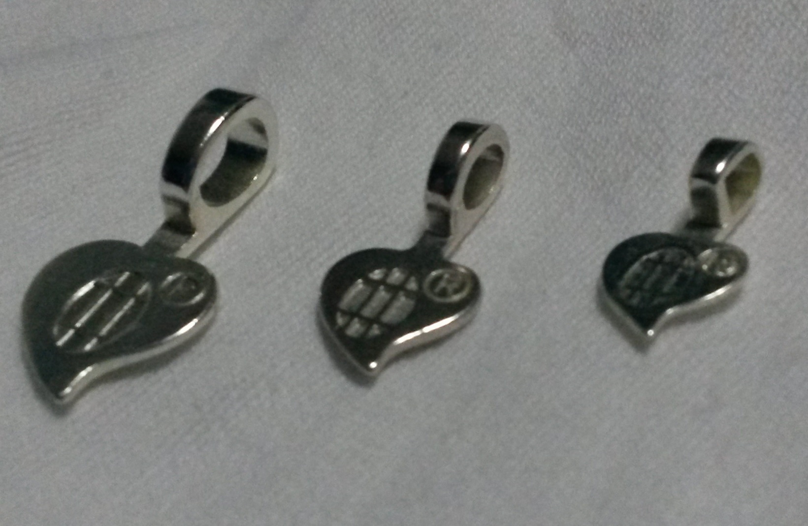 Large Silver Plated Heart Bail Large Silver Plated Heart Bail