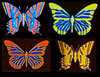 Dichroic Butterflies - Medium - 20 mm x 15 mm - Single - Click Image to Close