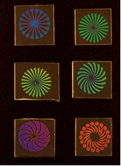 96 Dichroic Pinwheel Designs 1" Pack of 6