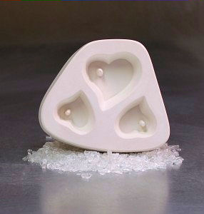 Holey Hearts Trio Cabochon Casting Mould
