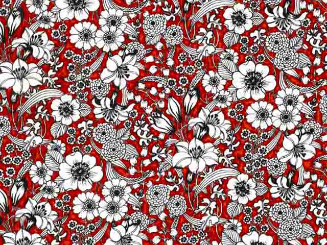 Valencia Red Chintz 200 mm x 200 mm - Click Image to Close