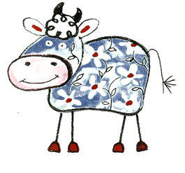 Crazy Farm Cows - Large - 80 mm - Set of 3 - Click Image to Close