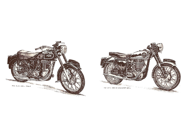 Motorbikes - 50 mm - Set of 2 - Click Image to Close