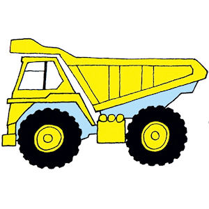 Dump Truck - Small - 40 mm - Set of 4 - Click Image to Close