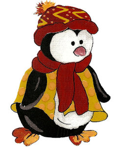 Penguin With Jacket - Large - 75 mm - Set of 3 - Click Image to Close