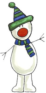 Skinny Snowman - Large - 80 mm - Set of 3 - Click Image to Close