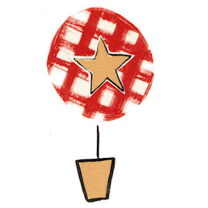 Patchwork Christmas Tree - Large - 80 mm - Set of 2