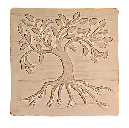 Textured Fusing Tile - Tree of Life - 7in x 7in