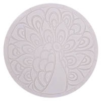 Textured Fusing Tile - Peacock round 11"