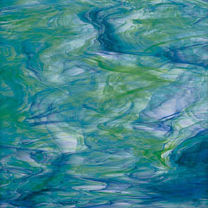 White swirls, Dark Green and Blue 623-7F ( 300 mm x 300 mm)