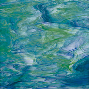 White swirls, Dark Green and Blue 623-7F ( 300 mm x 300 mm) - Click Image to Close