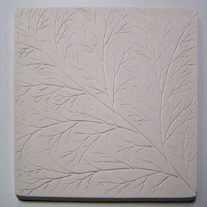Textured Fusing Tile - Net Leaf